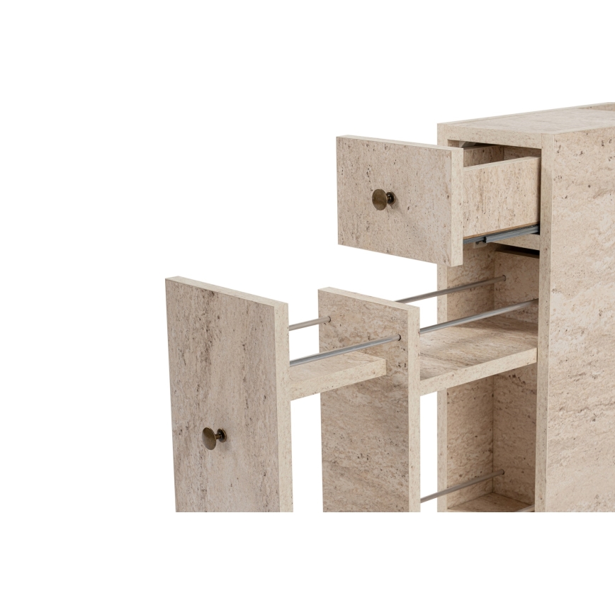Badeværelsesskab MELODY – beige marmorfinish