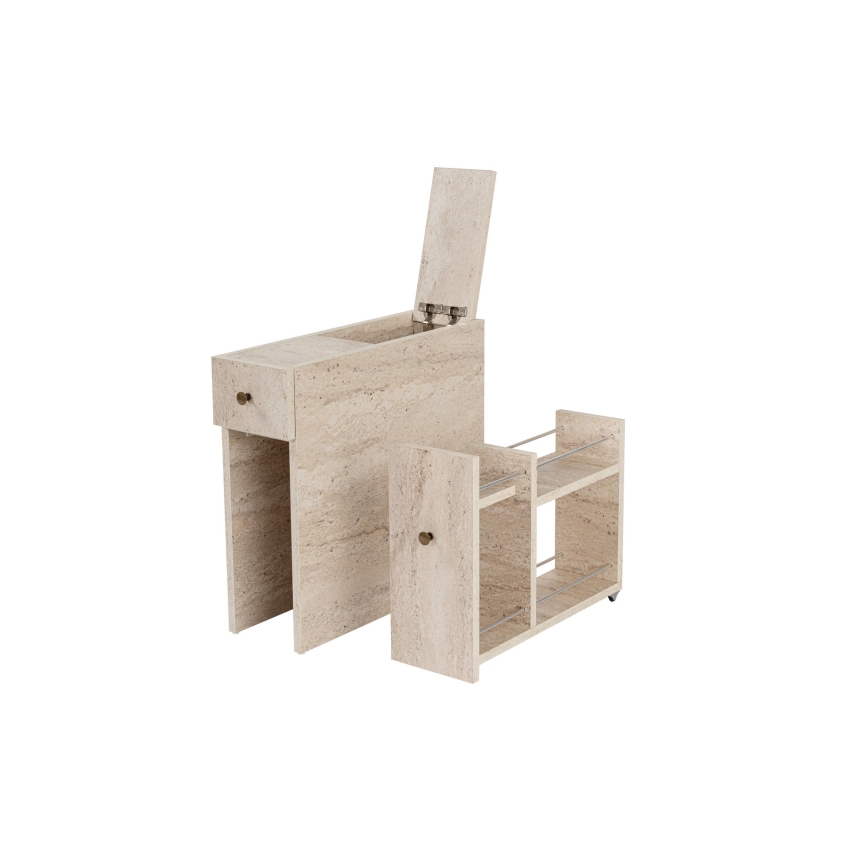 Badeværelsesskab MELODY – beige marmorfinish