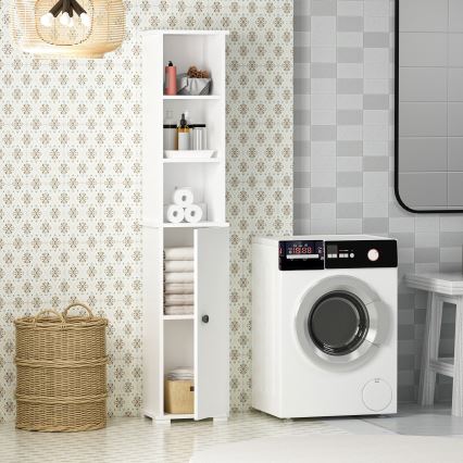 Badeværelsesskab NILES 188,3x35 cm hvid