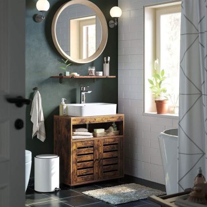 Badeværelsesskab RENE i brun