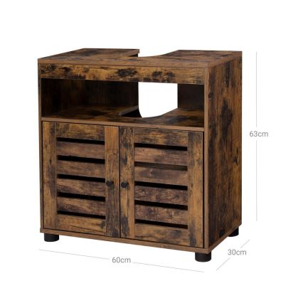 Badeværelsesskab RENE i brun