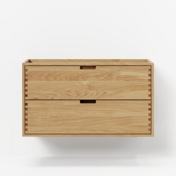 Badeværelsesskab til håndvask GRIBSKOV 100 cm beige/eg