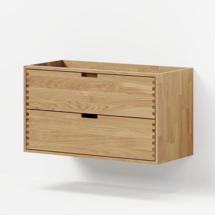 Badeværelsesskab til håndvask GRIBSKOV 100 cm beige/eg