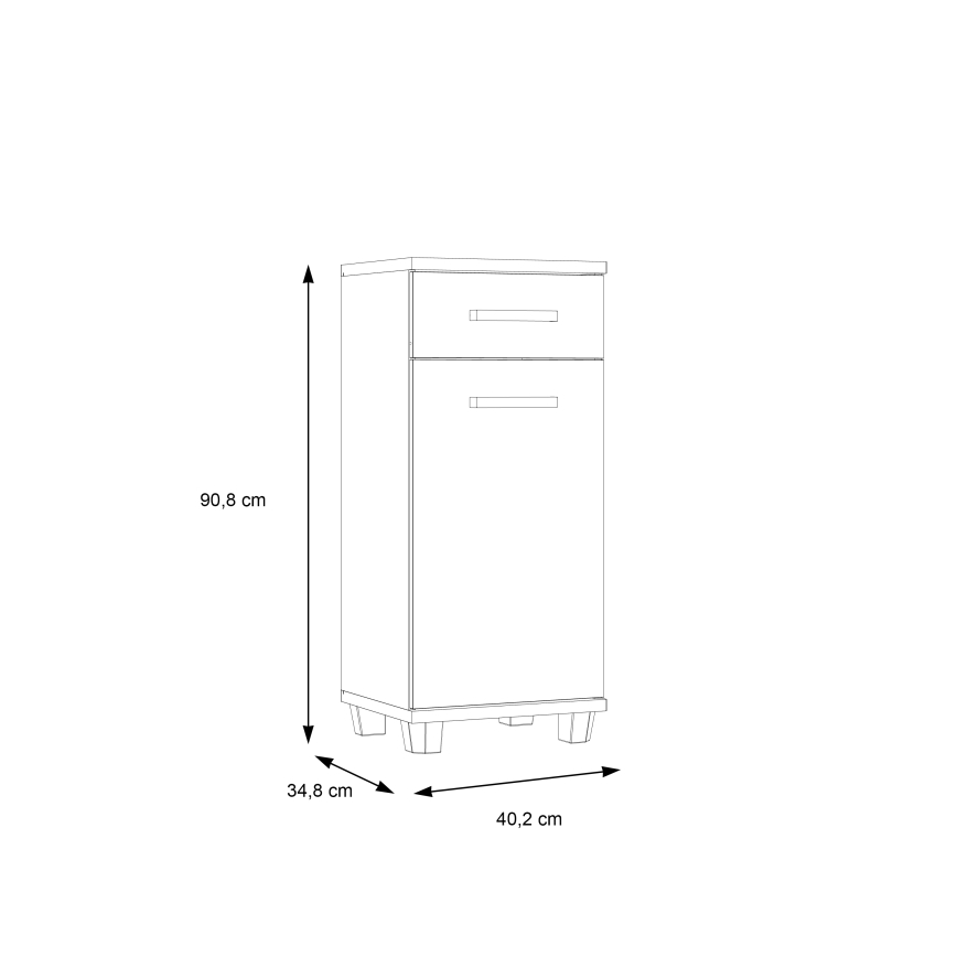 Badeværelsesskab VENOM antracit/brun