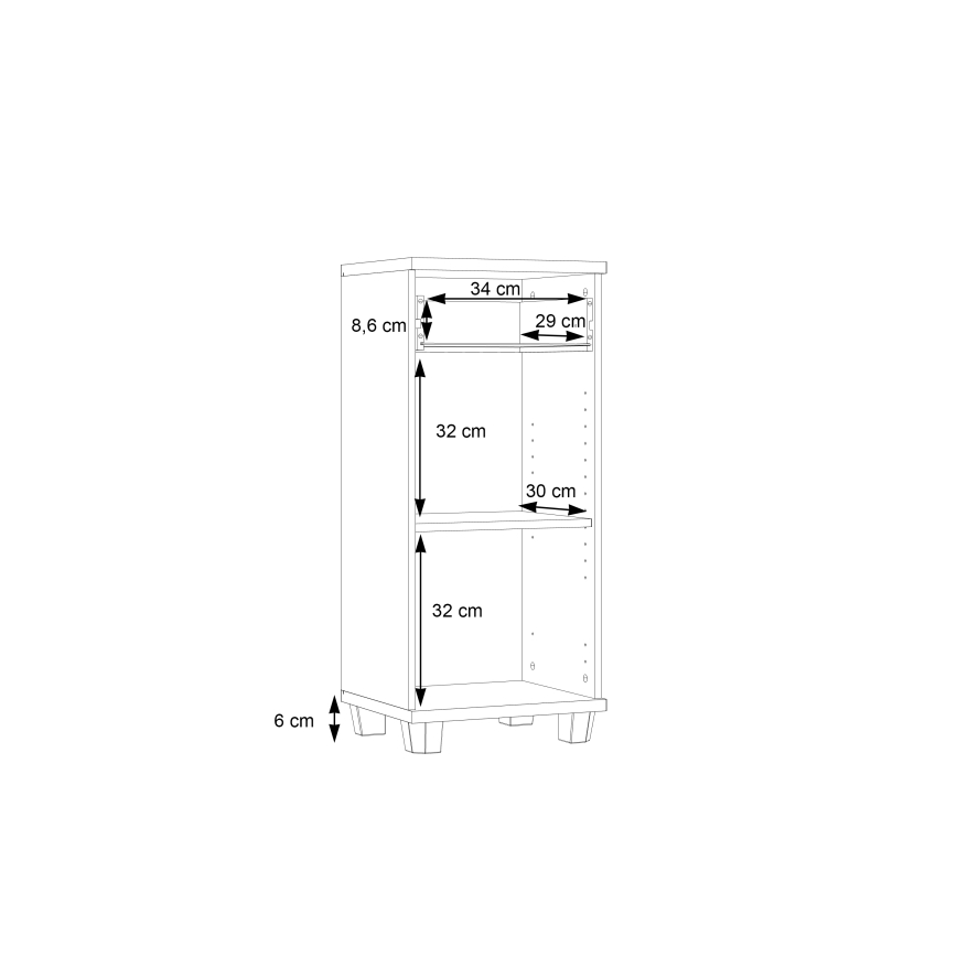 Badeværelsesskab VENOM antracit/brun