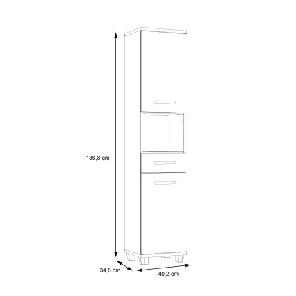Badeværelsesskab VENOM antracit/brun