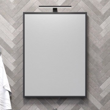 Badeværelsesspejl BORGSTED 60x80 cm sort