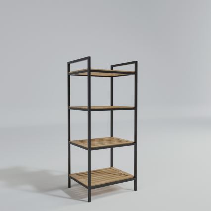 Badeværelsesstativ STRALSUND 110x45 cm eg/sort
