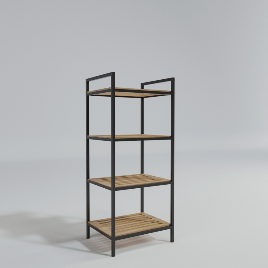 Badeværelsesstativ STRALSUND 110x45 cm eg/sort