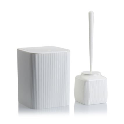 Badeværelsessæt CRYSTAL 5 stk. hvid
