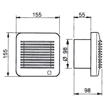 Badeværelsesventilator EDM-100 17W/230V IP44