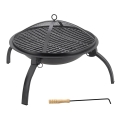 Bålfad med grillrist sort