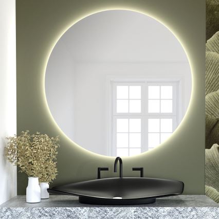 Baltica Design - LED vægmonteret badeværelsesspejl med baggrundslys BRIGHT LED/15W/230V 3000K Ø 80 cm IP65