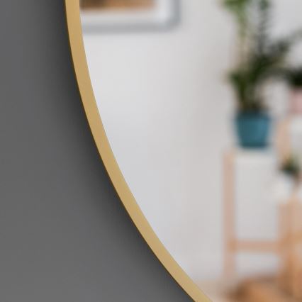 Baltica Design - LED vægmonteret badeværelsesspejl med baggrundsbelysning BRIGHT LED/15W/230V 4500K Ø 70 cm IP65 guld