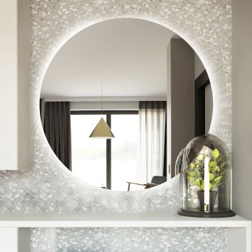 Baltica Design - LED vægmonteret badeværelsesspejl med bagbelysning BRIGHT LED/15W/230V 6500K Ø 100 cm IP65