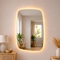Baltica Design - LED vægmonteret badeværelsesspejl med baggrundsbelysning STONE CALM LED/15W/230V 2700K 90x60 cm IP65