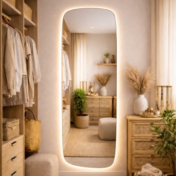 Baltica Design - LED-vægmonteret badeværelsesspejl med baggrundsbelysning STONE CALM LED/15W/230V 4500K 155x50 cm IP65