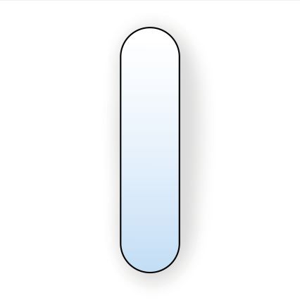 Baltica Design - Vægspejl TINY BORDER 155x40 cm sort
