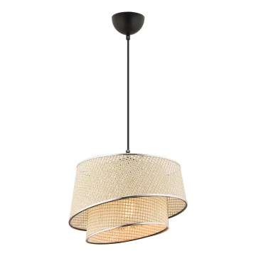 BARETTE pendel 1xE27/60W/230V creme/glans krom