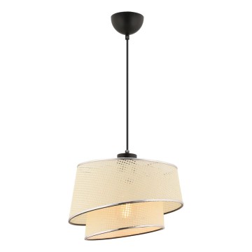 BARETTE Pendel 1xE27/60W/230V creme/glans krom