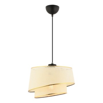 BARETTE pendelampe 1xE27/60W/230V creme/guld