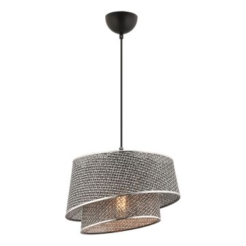 Barette pendellampe 1xE27/60W/230V grå/glansfuld krom