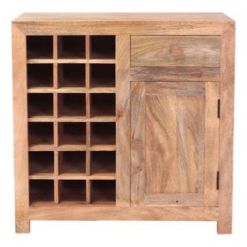 Barskab HINA 90x90 cm massivt træ/mangotræ