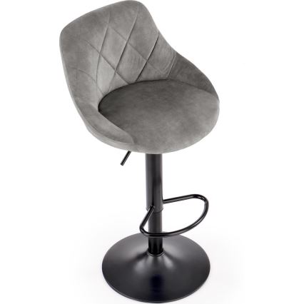 Barstol 106x47 cm grå/sort
