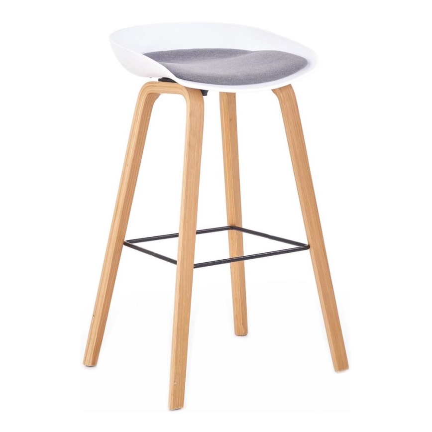 Barstol 81x51 cm beige/hvid