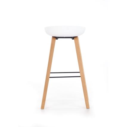 Barstol 81x51 cm beige/hvid