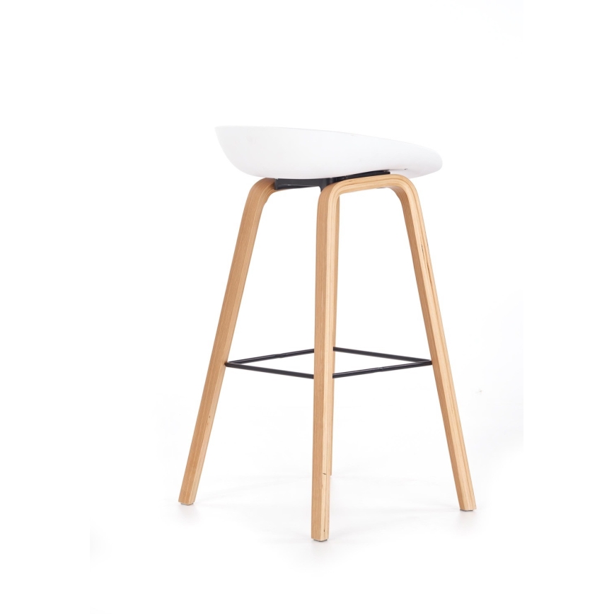 Barstol 81x51 cm beige/hvid