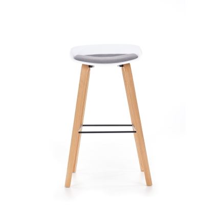 Barstol 81x51 cm beige/hvid