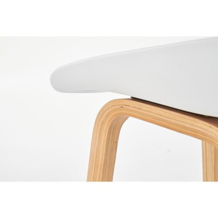 Barstol 81x51 cm beige/hvid