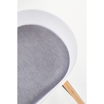 Barstol 81x51 cm beige/hvid