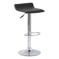 Barstol 84x40 cm sort/glinsende krom