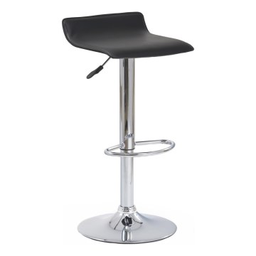 Barstol 84x40 cm sort/glinsende krom