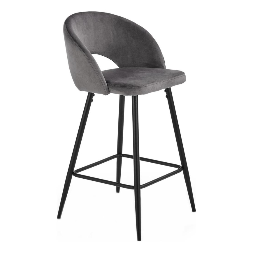 Barstol 89x49 cm grå/sort