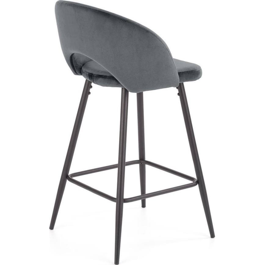 Barstol 89x49 cm grå/sort