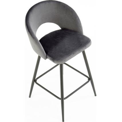 Barstol 89x49 cm grå/sort