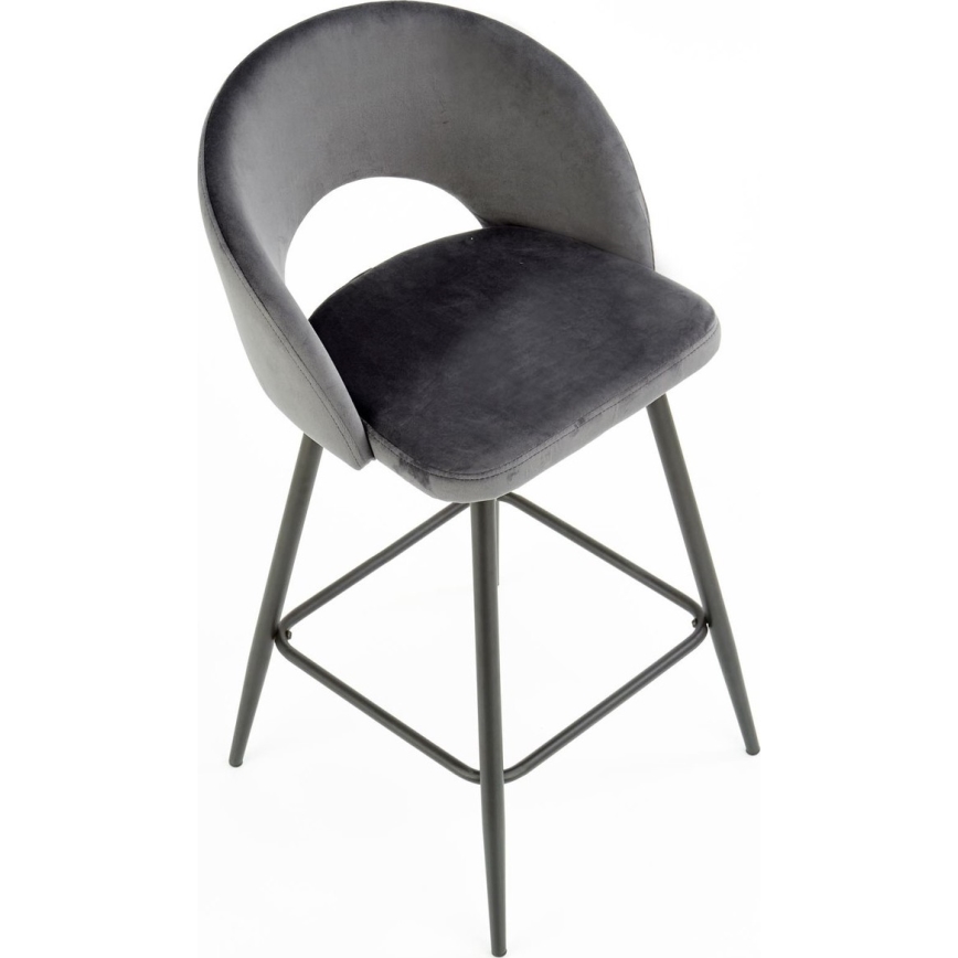 Barstol 89x49 cm grå/sort