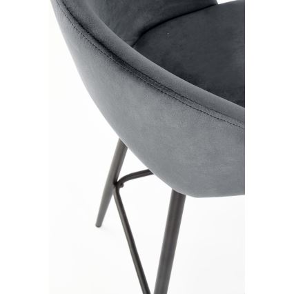 Barstol 89x49 cm grå/sort