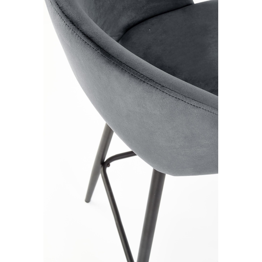 Barstol 89x49 cm grå/sort
