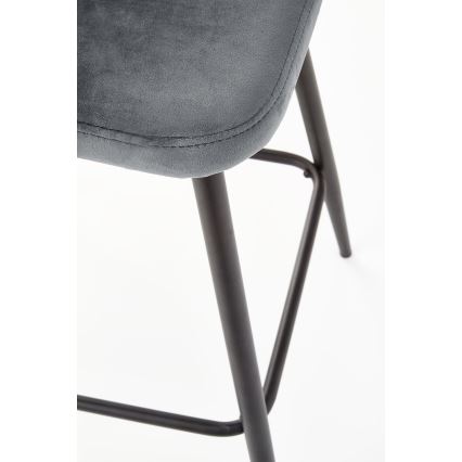 Barstol 89x49 cm grå/sort