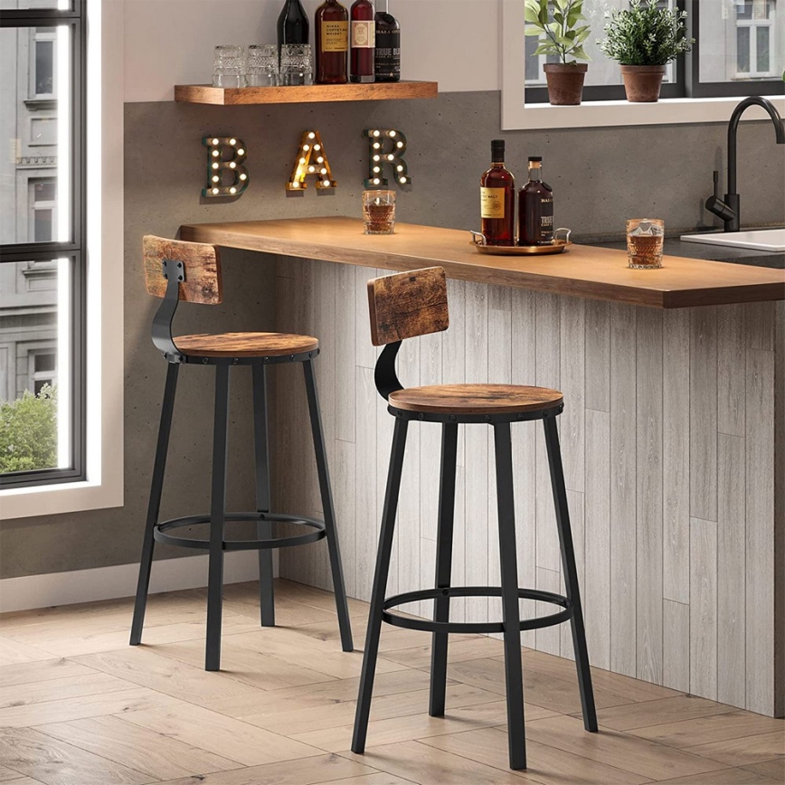 Barstol AVEN brun/sort