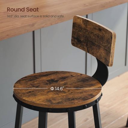 Barstol AVEN brun/sort