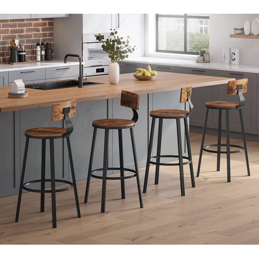 Barstol AVEN brun/sort
