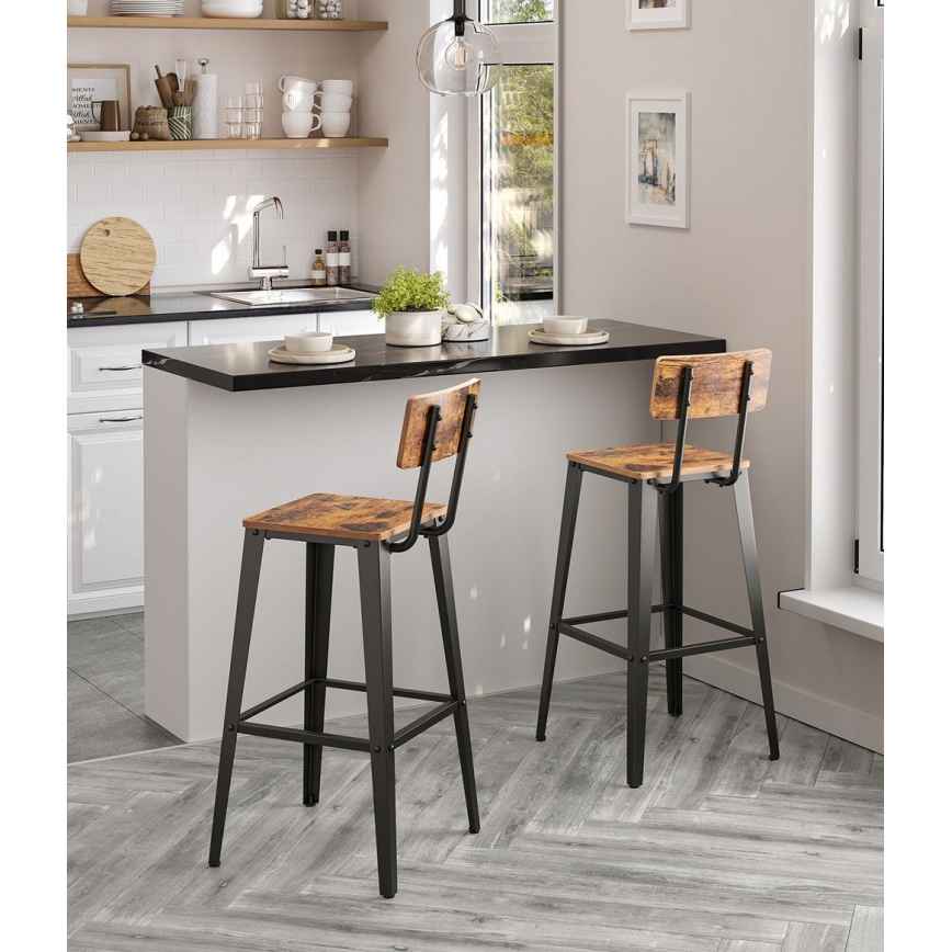 Barstol AVEN brun/sort