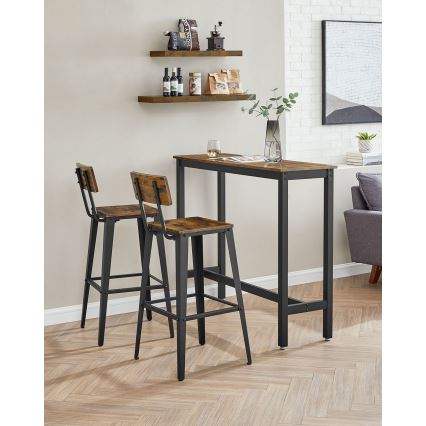 Barstol AVEN brun/sort