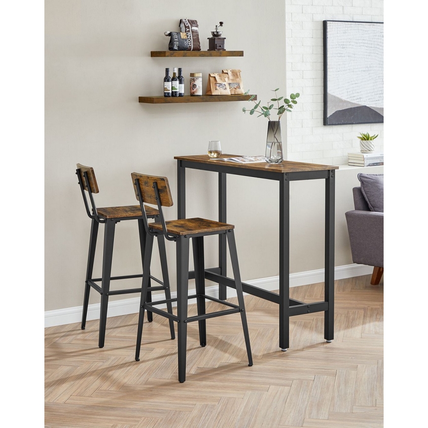 Barstol AVEN brun/sort