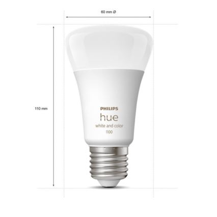 Basissæt Philips Hue WHITE AND COLOR AMBIANCE 2xE27/9W/230V 2000-6500K + forbindelsesenhed